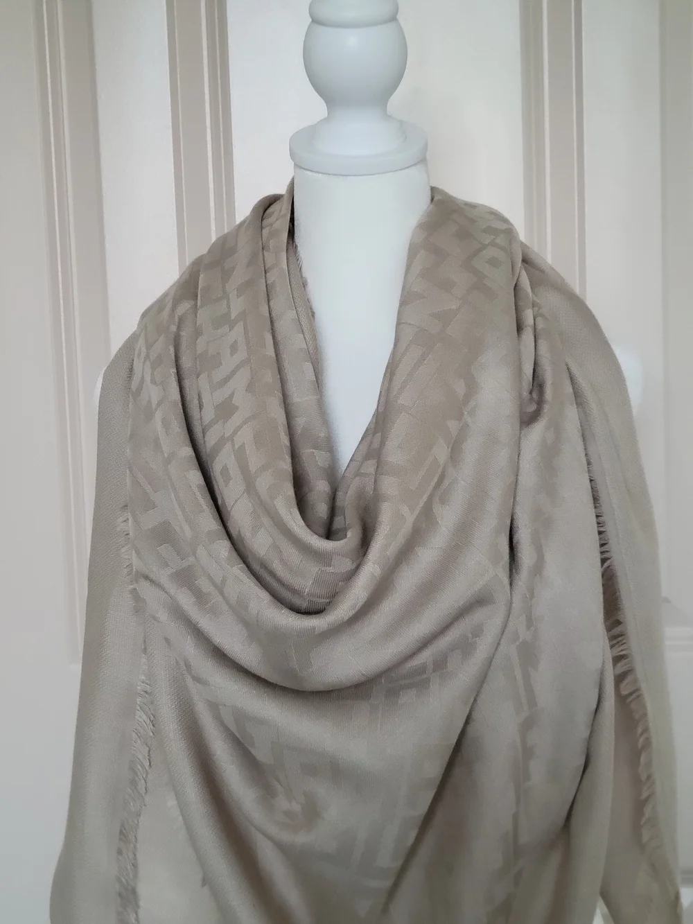 Neutral Beige Women's Shawl Scarf - Lightweight Elegant Wrap